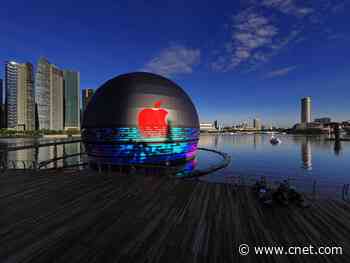 Apple is opening a new store in Singapore that looks like a glowing, floating orb     - CNET