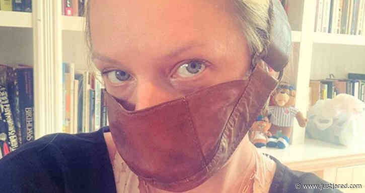 Elisabeth Moss Poses in 'Handmaid's Tale' Masks, Jokes She's Been Wearing It 'Before It Was Cool'