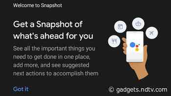Google Assistant Snapshot Feature Gets Voice Command Support, More Updates