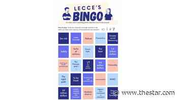 Toronto teacher creates drinking bingo game based on Education Minister Stephen Lecce's answers - Toronto Star