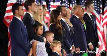President Trump's 5 children join him on stage for final night of RNC