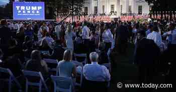 Large crowds gather at White House for Trump RNC speech — COVID tests, masks not required