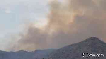 Fires burning in the Tortolita Mountains