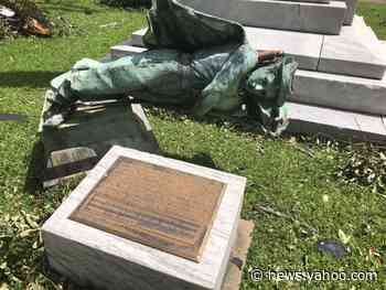Parish votes to keep Confederate statue; Laura topples it