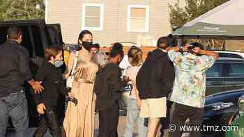 Angelina Jolie Takes All 6 Kids Out to Dinner in Malibu
