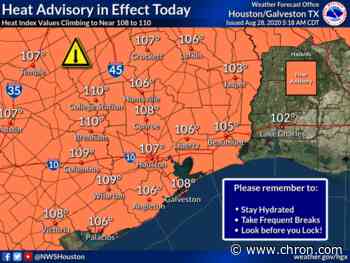 Heat advisory starts at 10 a.m. for Houston today - Chron