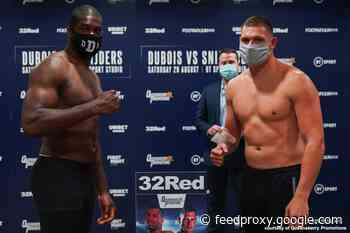 Weights: Daniel Dubois 242 vs. Ricardo Sneijders 215