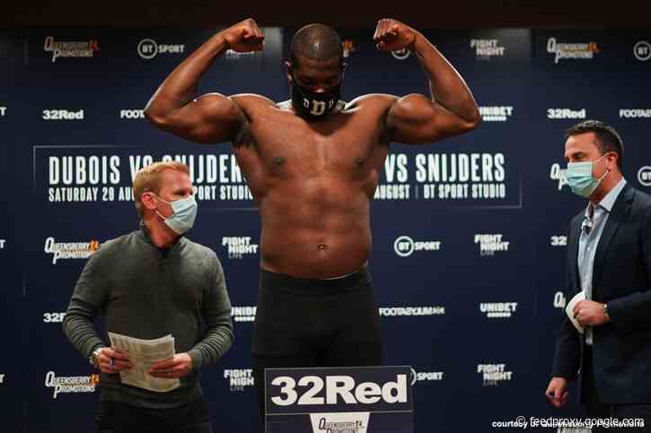 Dubois vs. Snijders BT Sport Official Weights & Photos