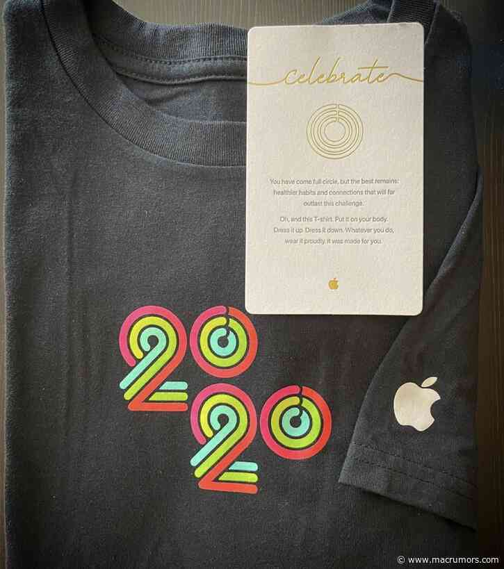 Apple Employees Who Completed This Year's 'Close Your Rings' Challenge Receive Shirt and Congratulatory Card