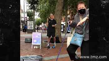 BBC One's Jason Allan Inspires Old Woman to Dance While Busking to Elvis