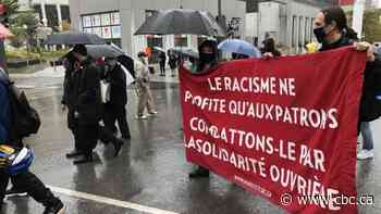 Hundreds of protesters call for defunding of police in Montreal