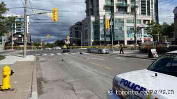 Motorcyclist in life-threatening condition after collision with car in North York