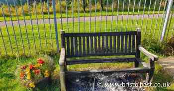 Memorial bench at Cadbury Heath Football Club targeted in arson attack