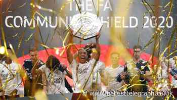 Arsenal captain Pierre-Emerick Aubameyang makes sure Community Shield stays safe