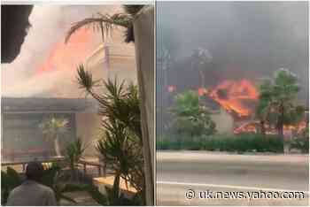 Blaze tears across popular tourist resort on Costa del Sol leaving shops and restaurants devastated
