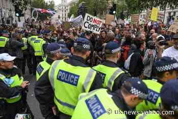Man, 73, arrested as thousands descend on Trafalgar Square for 'anti-lockdown' protest