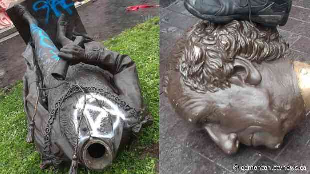 Jason Kenney asks Montreal to send toppled Sir John A. Macdonald statue to Alberta