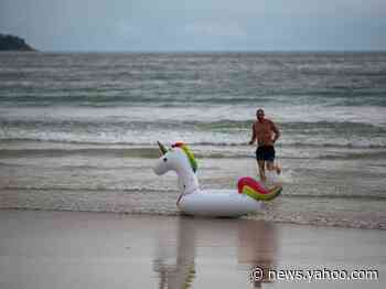 A toddler who drifted out to sea on a unicorn floaty was rescued by a passing ship