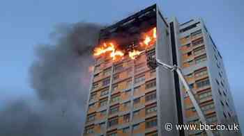 Fire breaks out in Madrid tower block