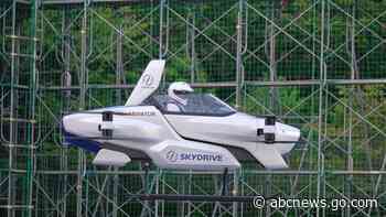 Japan's 'flying car' gets off ground, with a person aboard