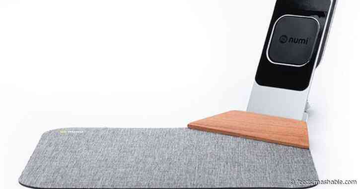 This sleek mouse pad works double duty as a wireless phone charger