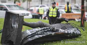 ‘Vandalism of our history’: Premier Jason Kenney condemns toppling of John A. Macdonald statue in Montreal