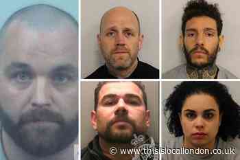 A list of criminals put behind bars in South London