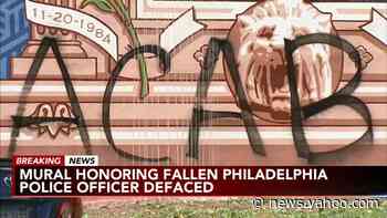 Mural honoring a slain Philadelphia police sergeant in West Philadelphia has been vandalized