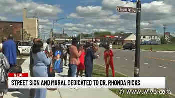 Buffalo street sign dedicated to Dr. Rhonda Ricks