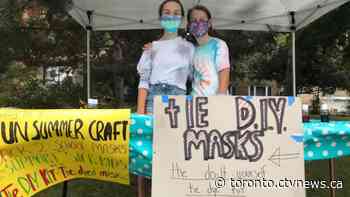 Toronto friends run tie-dye mask business while helping other children in need - CTV Toronto