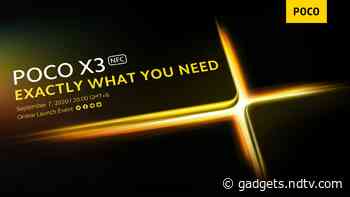 Poco X3 NFC Set to Launch on September 7: All Details