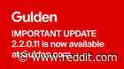 Gulden update required - 2.2.0.11