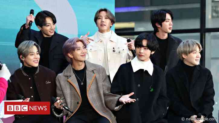 BTS: K-pop group reacts with 'tears' after making Billboard history - BBC News