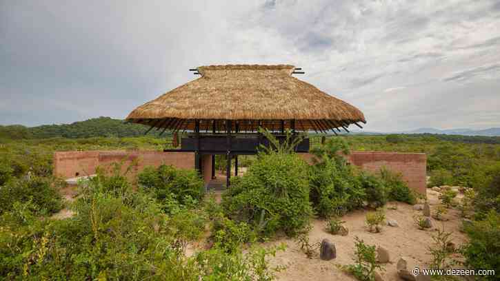 Thatched roof tops open-air Japanese restaurant for Mexico's Hotel Escondido