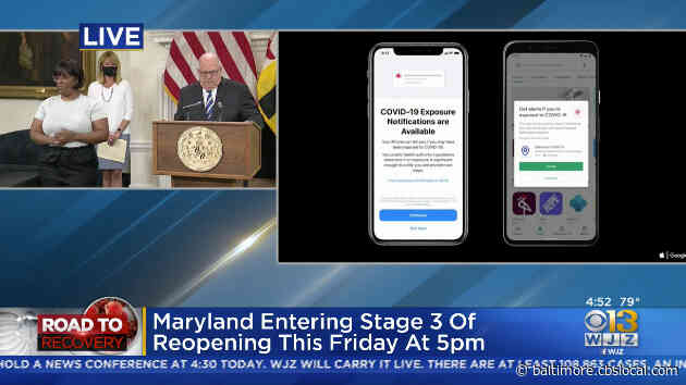 Maryland Teaming Up With Apple, Google On App To Notify People Of Possible Coronavirus Exposure