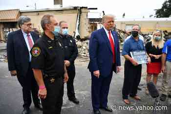 Trump claims credit for bringing calm to Kenosha in visit criticized as politicizing racial unrest