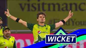 England v Pakistan T20: Jonny Bairstow bowled by Shaheen Afridi for a duck at Old Trafford