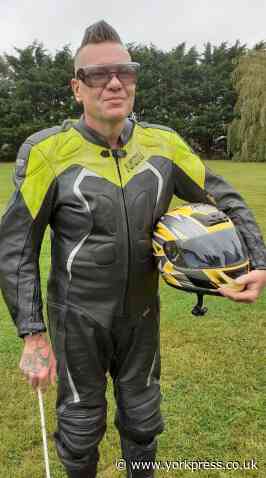 Blind biker Nigel Limb in high-speed drag racing challenge
