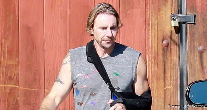 Dax Shepard Wears Arm Sling After Recent Motorcycle Accident