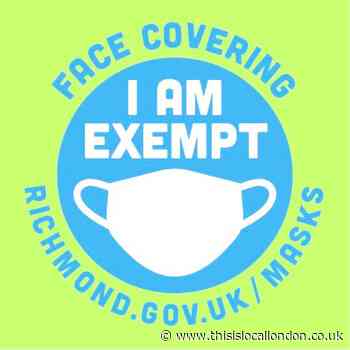 Pin-badges available for mask-exempt residents
