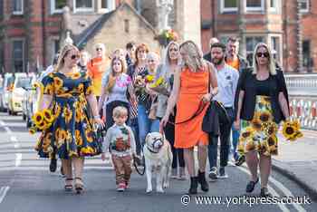 Singer Rebecca Newman leads funeral parade for Jay Fewtrell
