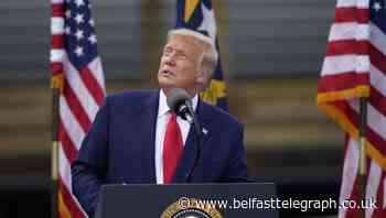Trump takes jab at Biden during VJ Day visit to battleship