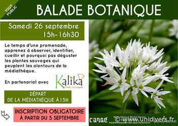 Balade botanique Médiathèque de Cangé samedi 26 septembre 2020 - Unidivers