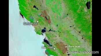 Burn scars from California wildfires visible from space, satellite images show