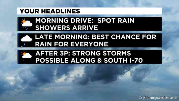 Pittsburgh Weather: Passing Rain Showers With Possible Afternoon Storms