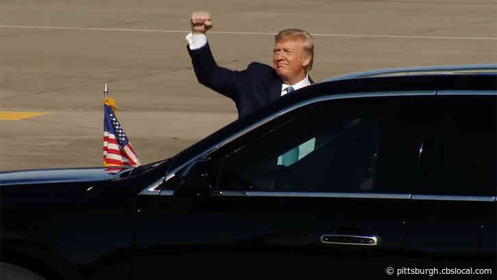 President Trump Supporters Gather At Arnold Palmer Regional Airport Hours Before His Rally