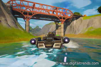 Fortnite season 4 week 2 challenge: Ride a motorboat under colored steel bridges