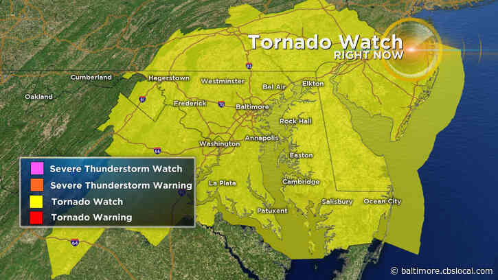 Maryland Weather: Much Of State Under Tornado Watch; Tornado Warnings In Effect