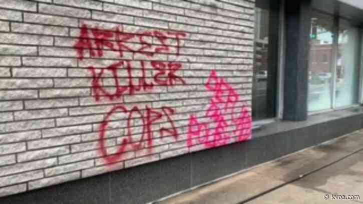 Memorial for fallen officers vandalized with ‘Defund The Police’ message in Arkansas