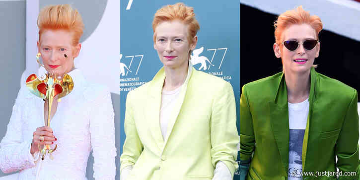 Tilda Swinton Wears Three Chic Looks for a Busy Thursday at Venice Film Festival 2020